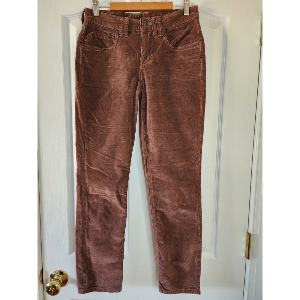 Free People We The Free Brown Corduroy Skinny Pants Mid Rise Size 26
